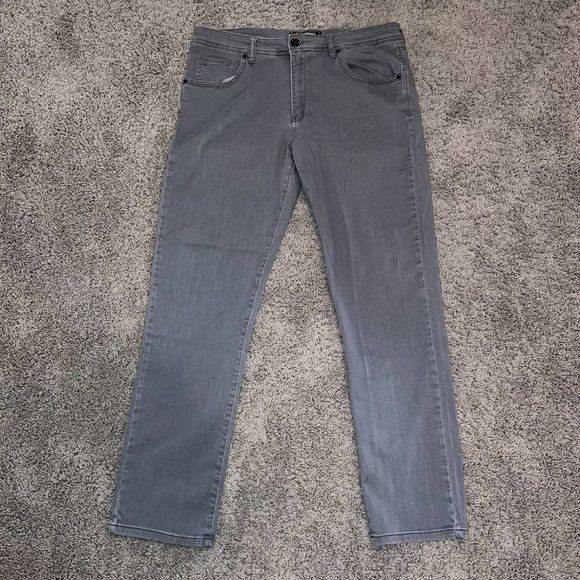 Men's Jack of Spades Jack Soft Touch Denim Jeans Gray 38x32 Slim Fit - Picture 2 of 10